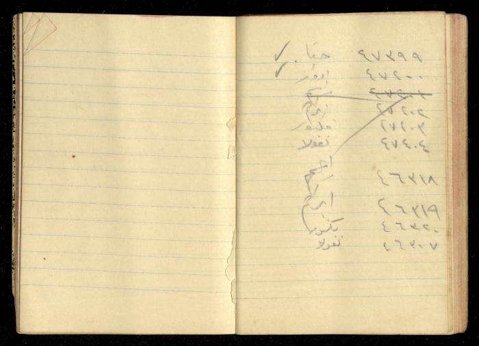 دفتر ملاحظات لحنا نقارة، 1948