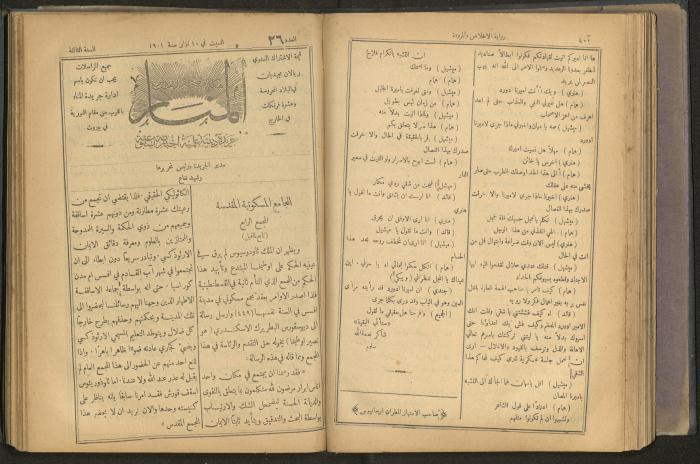 Issues of al-Manar Weekly newspaper, 1900-1901