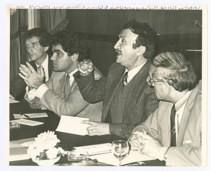 Bassam Shakaa during a Press Conference in Dundee, 1981