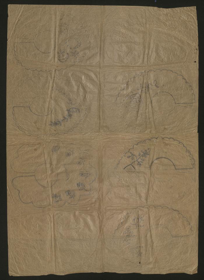 Afaf Hamadneh's Embroidery Drawing, Asira ash-Shamaliya-Nablus, 1960