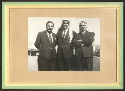 Yousef Bey with Two Men, Majdal Shams-Golan, 1967