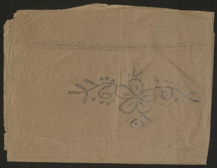 Afaf Hamadneh's Embroidery Drawing, Asira ash-Shamaliya-Nablus, 1960