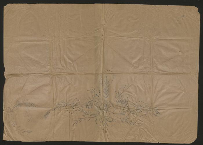 Afaf Hamadneh's Embroidery Drawing, Asira ash-Shamaliya-Nablus, 1960