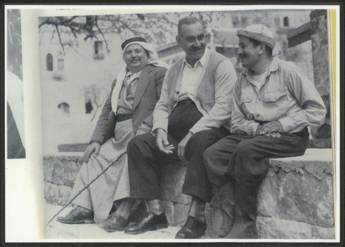 Yousef Bay Hussein with Two Men,  the 1950s