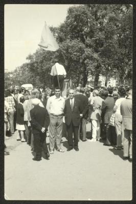 Yousef Bay Hussein with his Son, London, the 1950s. 
