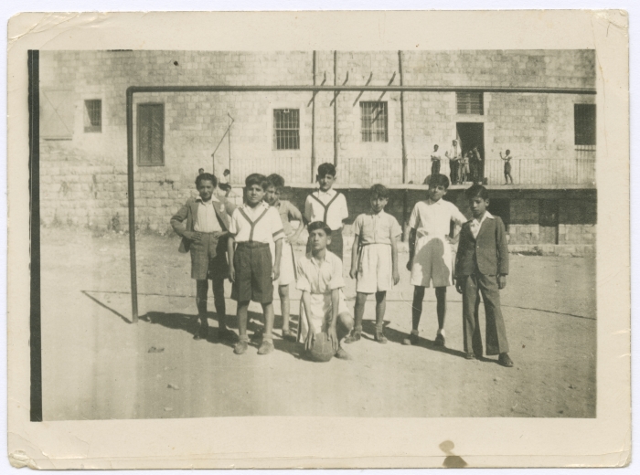 Students Playing Football at an-Najah School, Nablus