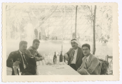 Bassam Shakaa with His Friends at a Park, 1955