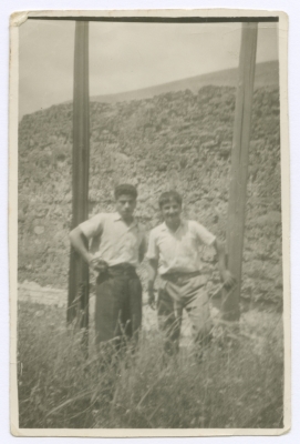 Bassam Shakaa with a Friend in Nablus