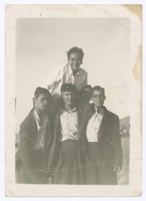 Bassam Shakaa with a Number of His Friends in Nablus  