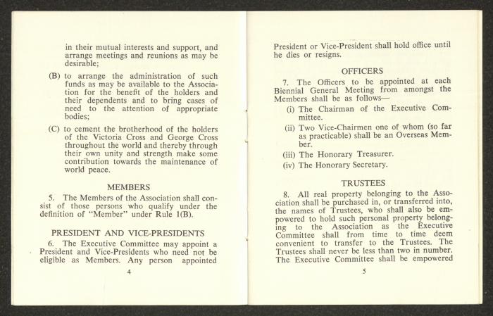  قوانين جمعية صليب فكتوريا وصليب جورج