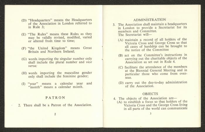  قوانين جمعية صليب فكتوريا وصليب جورج