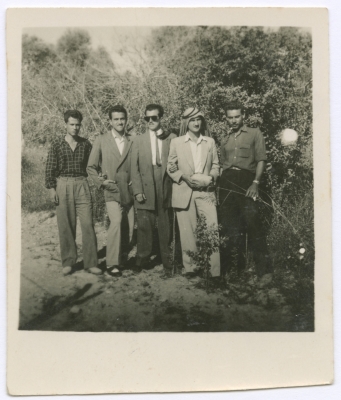 Bassam Shakaa with His Friends in Nablus