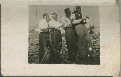 Bassam Shakaa with His Friends in Nablus