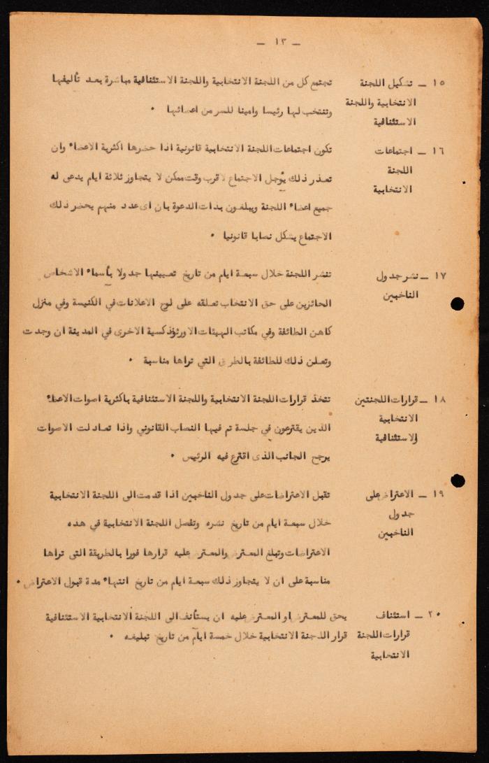 القانون الأساسي للمجلس الملّي للطائفة الأورثوذكسية، حيفا، 1957