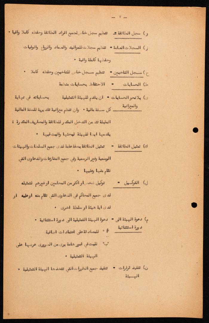 القانون الأساسي للمجلس الملّي للطائفة الأورثوذكسية، حيفا، 1957