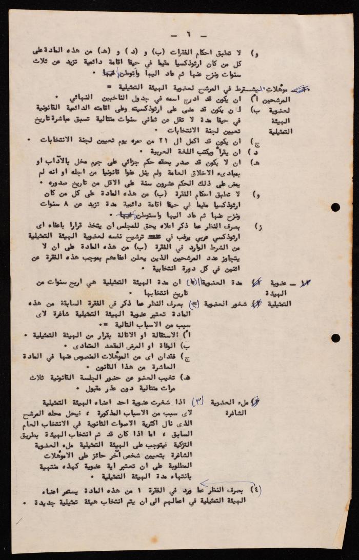 Basic Law of the Sect Council of the Orthodox Church, Haifa, 1959