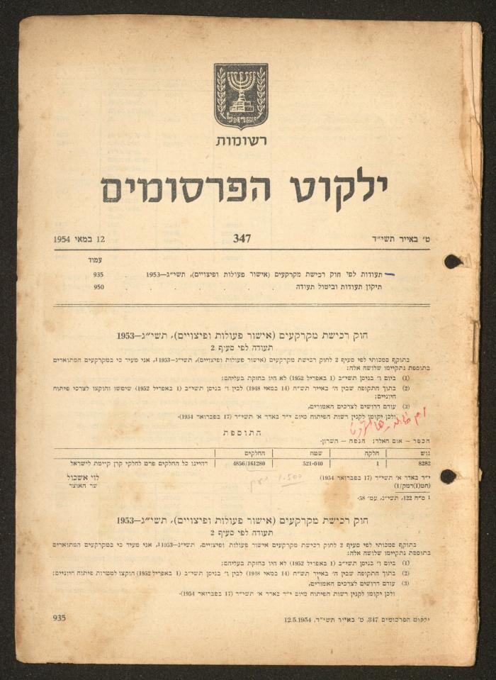 Land Acquisition Act, 1953