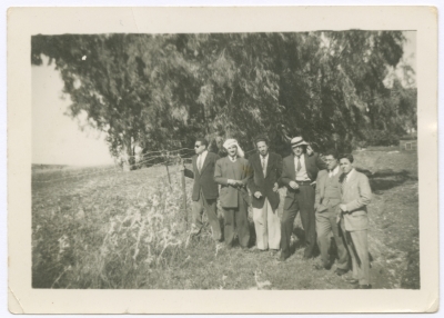 Bassam Shakaa with His Friends in Nablus