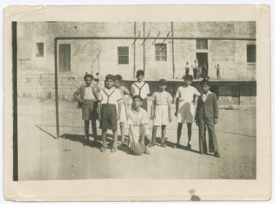 Students Playing Football at an-Najah School, Nablus