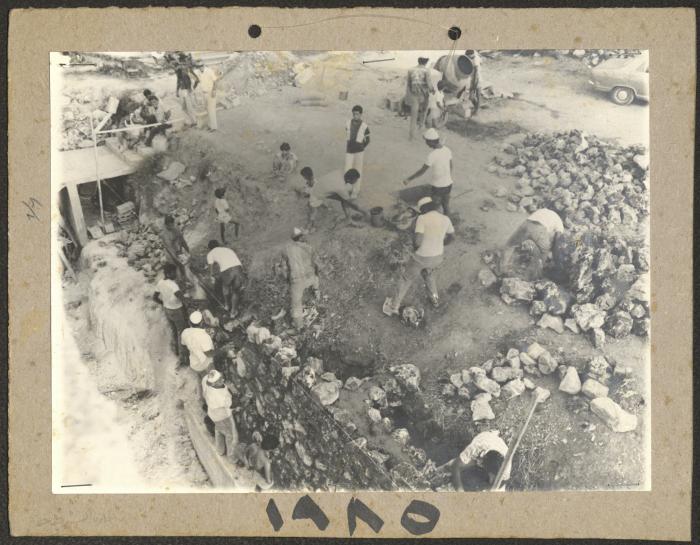 Voluntary Work to Build a Stone Fence in the Village of Kafr Yasif, 1985