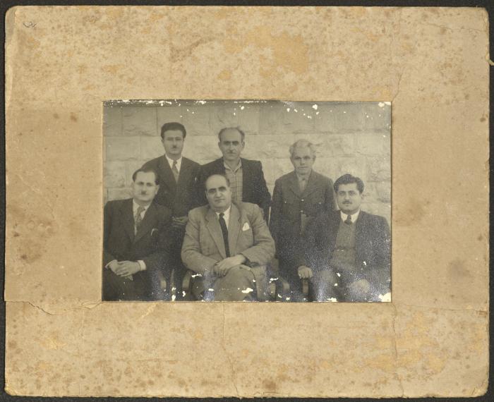 A Group Portrait of Ahmad Shhada, Suliman Bolous, Jeries Dawood, Saeed Mukhtar and Yanni Qustandi 