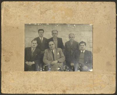 A Group Portrait of Ahmad Shhada, Suliman Bolous, Jeries Dawood, Saeed Mukhtar and Yanni Qustandi 