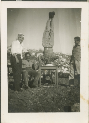 Bassam Shakaa with His Friends Outside in Nature