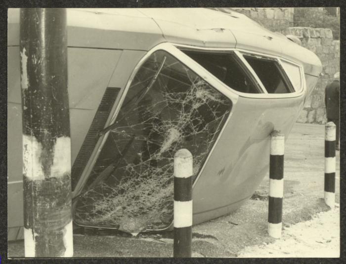 Nimr Murqus's Car After It Had Been Flipped 