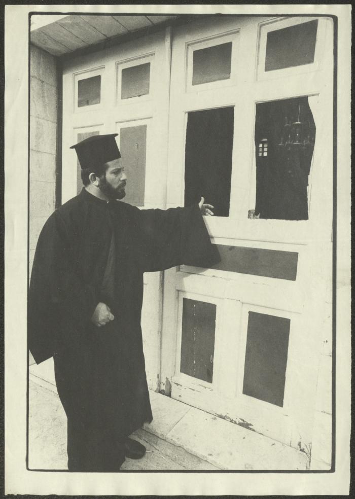 A Clergyman at the Entrance of the Church, Kafr Yasif, 1981