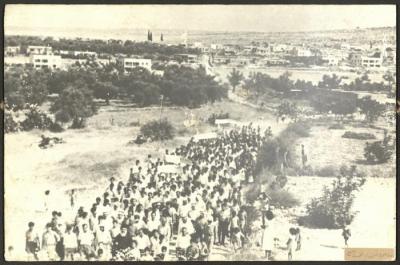 The First Demonstration on the Killing of 5 Men Who Tried to Smuggle into the Border, 1957 
