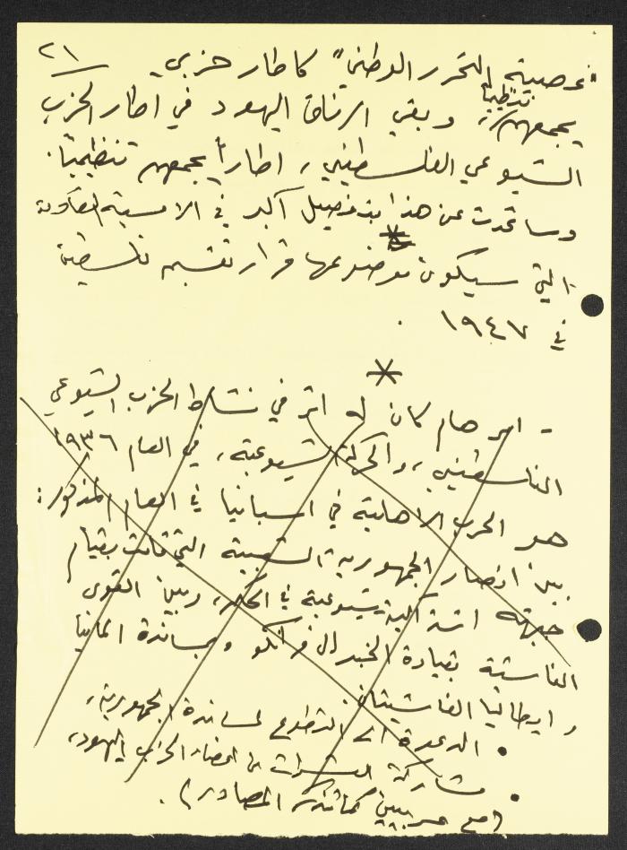 The Continuation of a Class by Nimr Murqus on the National Liberation League, 2000