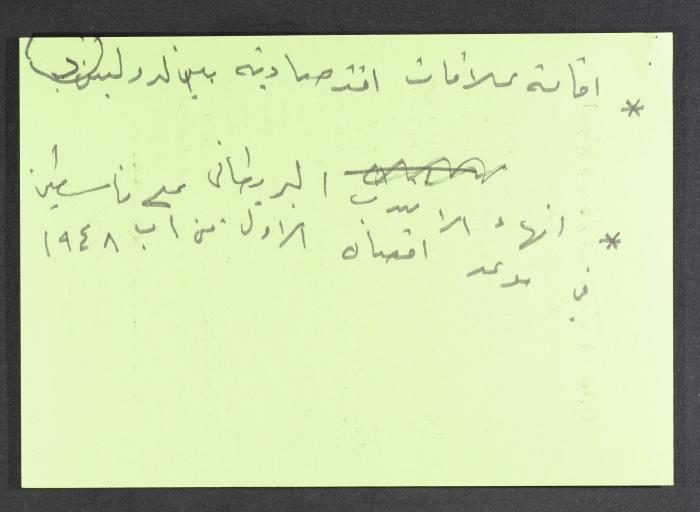 The Change in Distribution of the Area of Palestine between Arabs and Jews According to Several Political Events