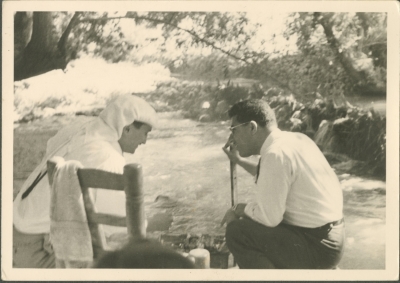 Bassam Shakaa with His Friend on a Picnic