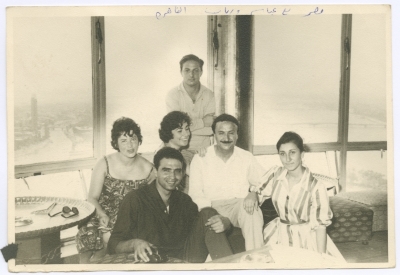 Bassam Shakaa and His Wife with Their Friends in Cairo, 1963