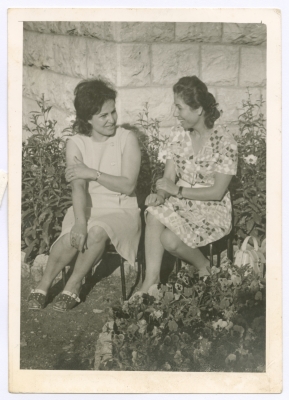 Enaya al-Fassed with Her Friend