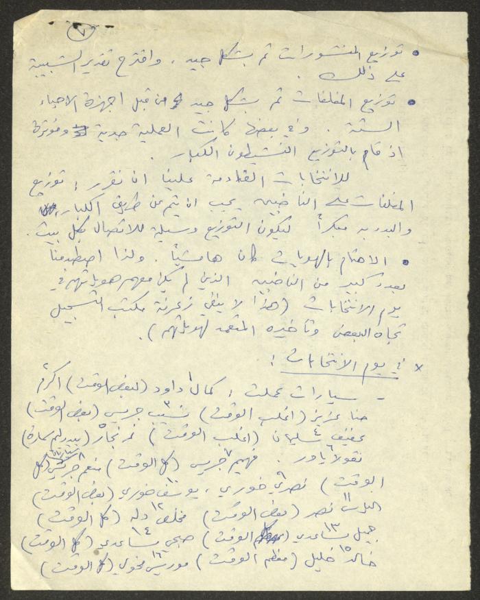 Nimr Murqus' Summary of the Knesset Elections, 5 July 1981