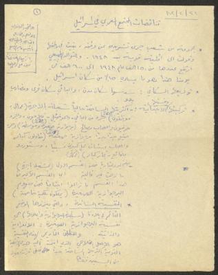 "The Contradictions of Arab Society in Israel", an Article by Nimr Murqus, 21 February 1982