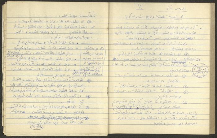 نصوص محاضرات لنمر مرقس حول تاريخ الحزب الشيوعي، 1982