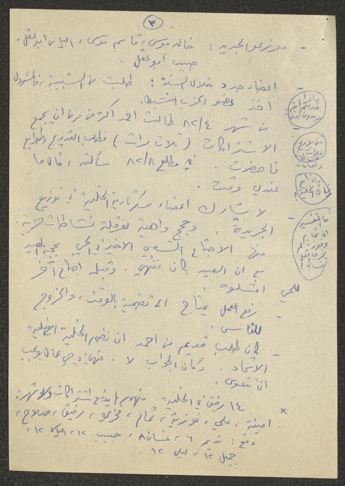محضر اجتماع لسكرتارية الحزب الشيوعي الإسرائيلي، 22 تشرين الأول 1982