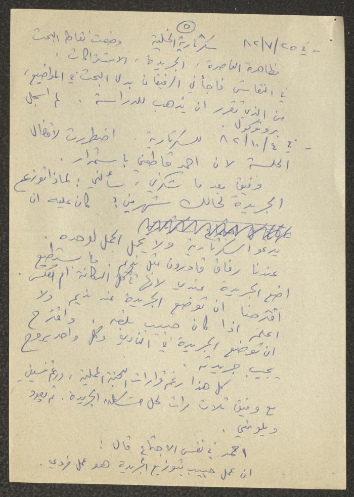 محضر اجتماع لسكرتارية الحزب الشيوعي الإسرائيلي، 22 تشرين الأول 1982