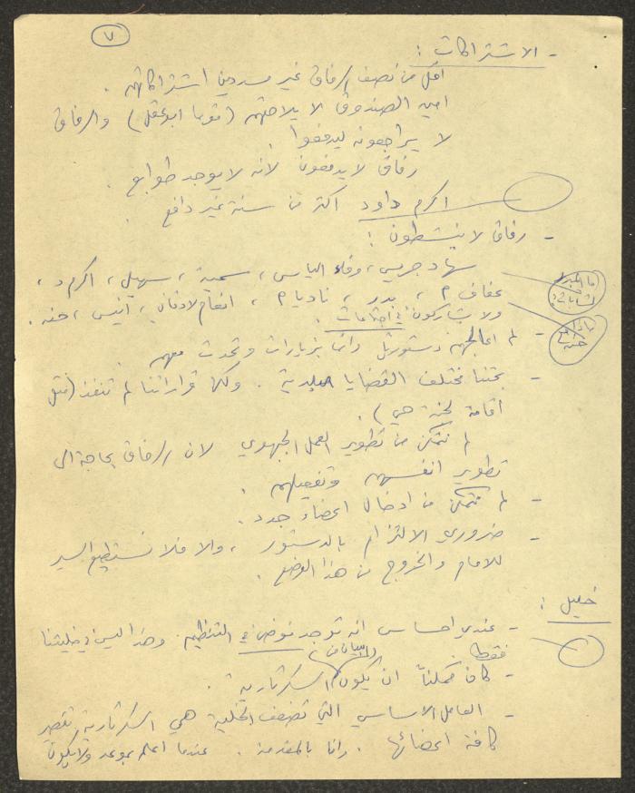 محضر اجتماع لسكرتارية الحزب الشيوعي الإسرائيلي، 18 تشرين الأول 1982