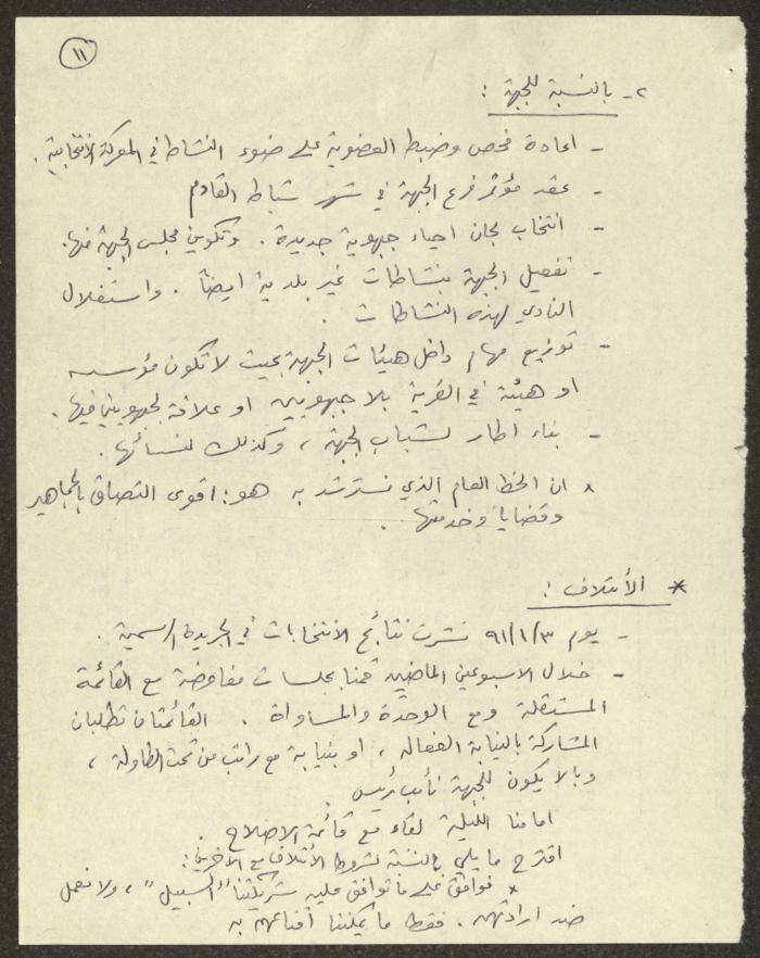 A Summary of the Local Council Elections in Abu Snan, Galilee, 5 January 1991