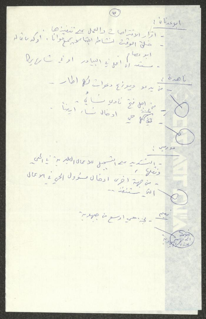 محضر اجتماع سكرتارية الحزب الشيوعي في كفر ياسيف، 1988
