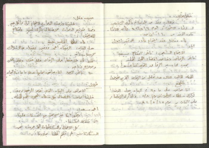Minutes of the Kafr Yasif Front Meetings, 1982