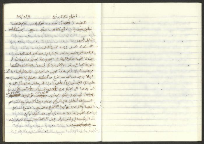 Minutes of the Kafr Yasif Front Meetings, 1982
