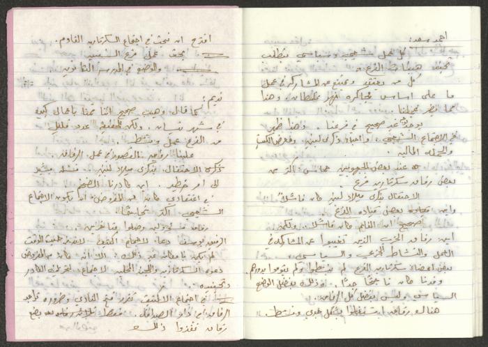 Minutes of the Kafr Yasif Front Meetings, 1982