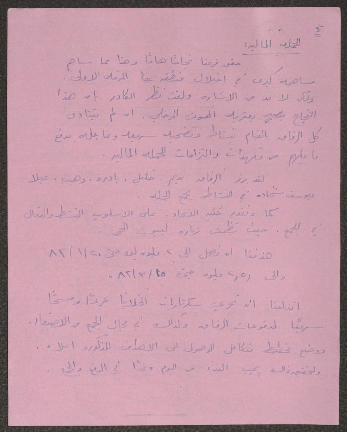 Minutes of the Kafr Yasif Local Committee Meetings, 1981