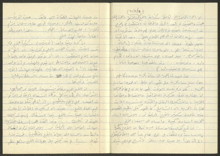 Minutes of the Kafr Yasif Local Committee Meetings, 1981