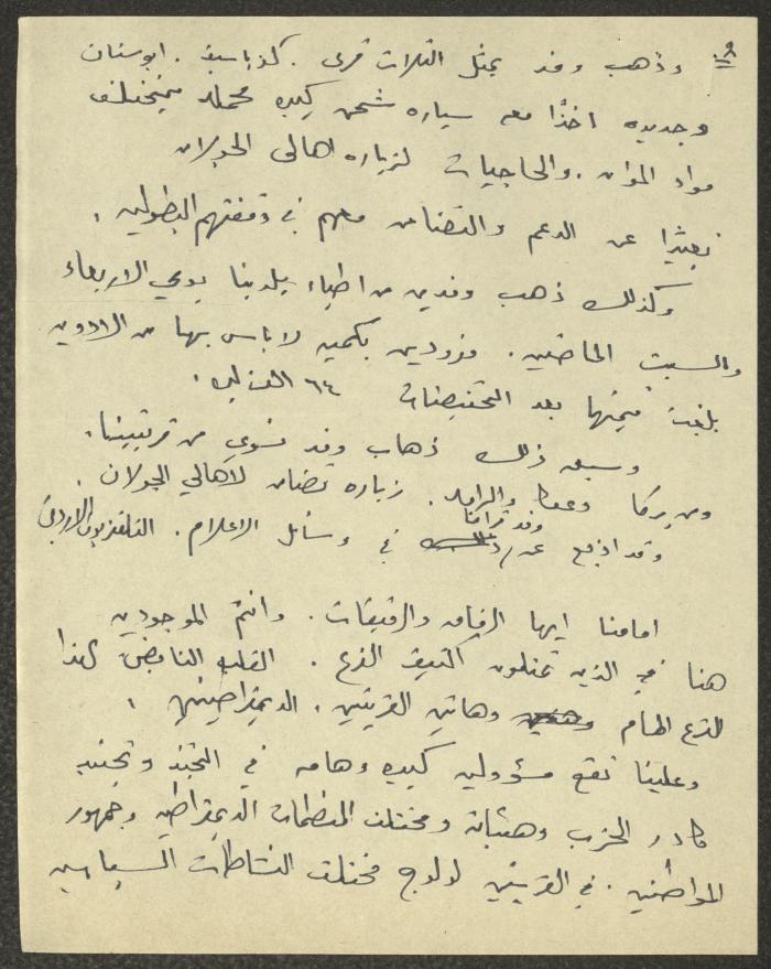 محاضر اجتماعات سكرتارية الحزب الشيوعي، كفر ياسيف،1981