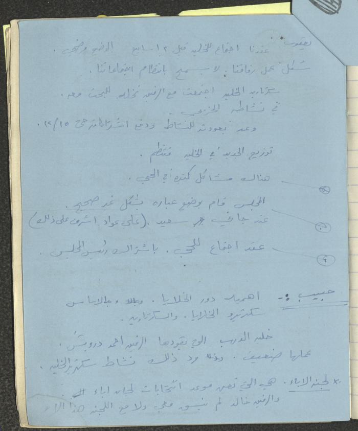 محاضر اجتماعات سكرتارية الحزب الشيوعي، كفر ياسيف،1981